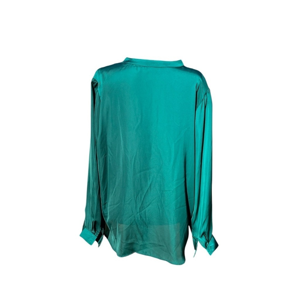 Women’s buttoned Green blouse by A.P.T XL Long sleeve - Picture 3 of 4